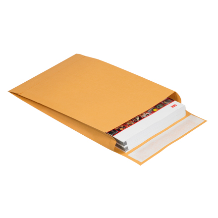 10 x 15 x 2" Kraft Expandable Self-Seal Envelopes