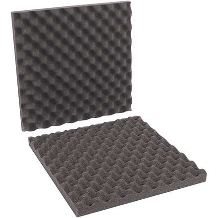 16 x 16 x 2" Charcoal Convoluted Foam Sets