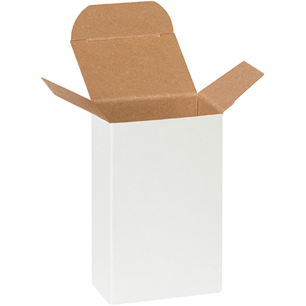 2 <span class='fraction'>1/2</span> x 1 <span class='fraction'>3/4</span> x 4" White Reverse Tuck Folding Cartons