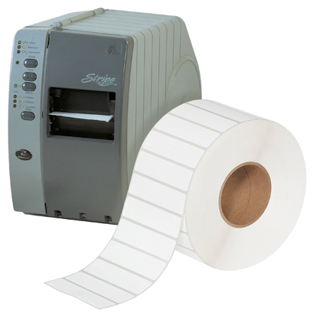 4 x 1" White Removable Thermal Transfer Labels